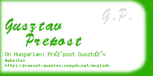 gusztav prepost business card